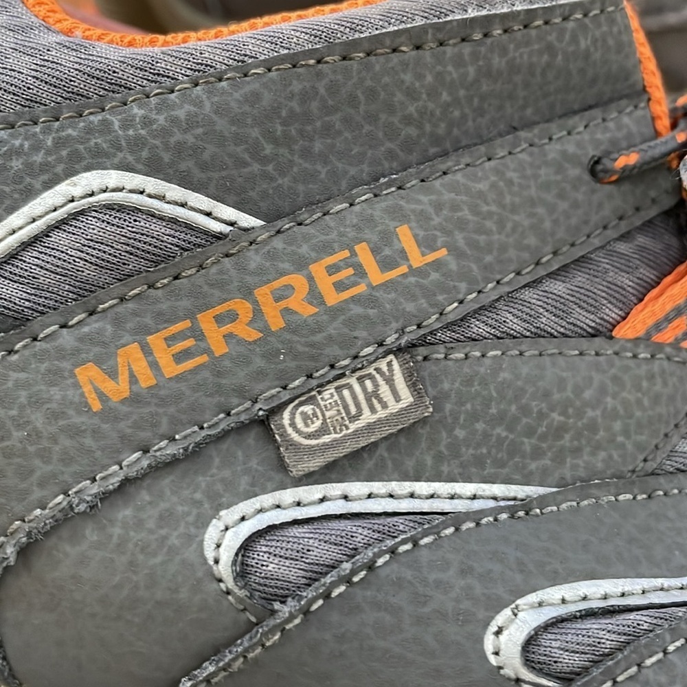 Merrell Chameleon Hiker Hiking Shoes Grey Orange Size 5 - Picture 9 of 14